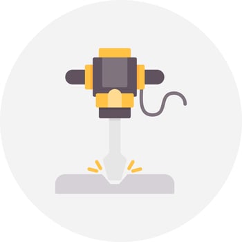 Road Drill Creative Icon Design vector
