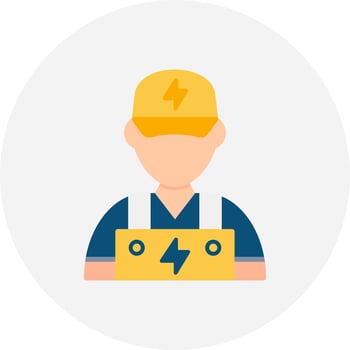 Electrician Creative Icon Design vector