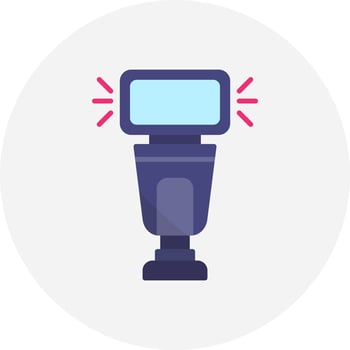 Camera Flash Creative Icon Design vector
