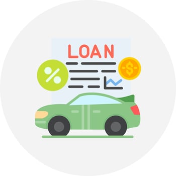 Car Loan Creative Icon Design vector