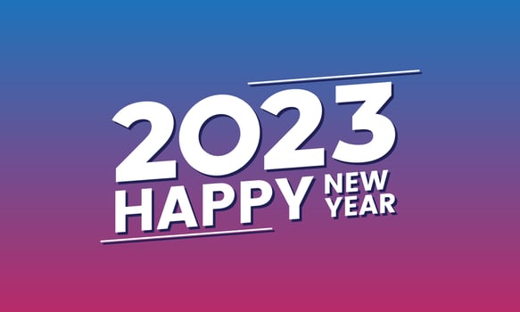 Happy new year 2023. Festive celebration. Trendy and modern for banner and media post template vector