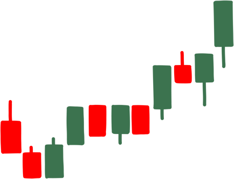 candlestick price chart freehand drawing. png