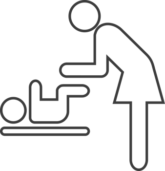 change diapers thin line icon, Toilet icon. png