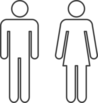 male and female thin line icon, Toilet icon. png