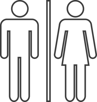 male and female thin line icon, Toilet icon. png