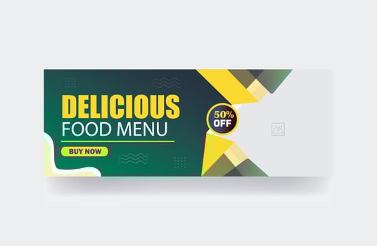 Restaurant banner food menu cover template vector