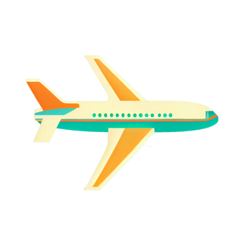 Modern flat design of Transport public transportable plane for transportation in city. png
