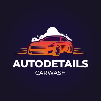 gradient car wash logo template vector