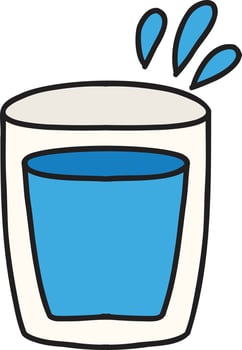Hand Drawn clean glass illustration vector