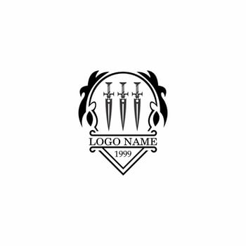 sword illustration logo vector