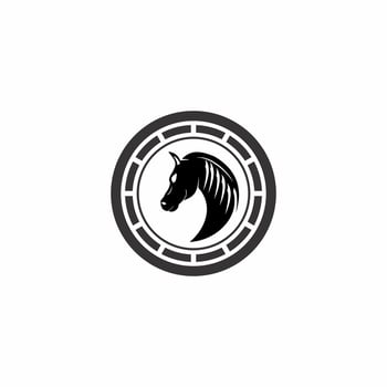 horse vector logo illustration