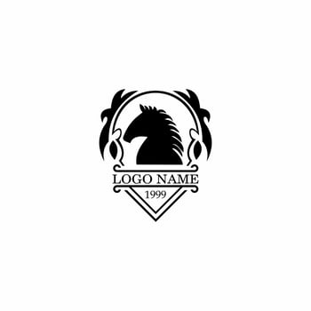 horse vector logo illustration
