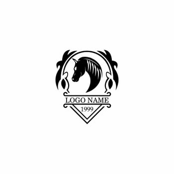 horse vector logo illustration