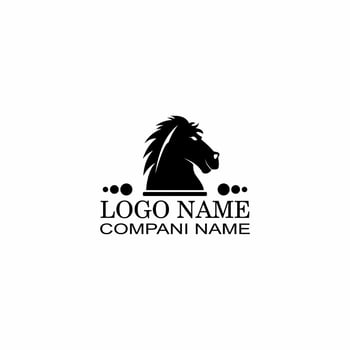 horse vector logo illustration