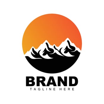 Mountain Logo, Vector Mountain Climbing, Adventure, Design For Climbing, Climbing Equipment, And Brand With Mountain Logo
