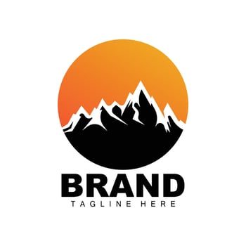 Mountain Logo, Vector Mountain Climbing, Adventure, Design For Climbing, Climbing Equipment, And Brand With Mountain Logo