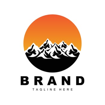 Mountain Logo, Vector Mountain Climbing, Adventure, Design For Climbing, Climbing Equipment, And Brand With Mountain Logo
