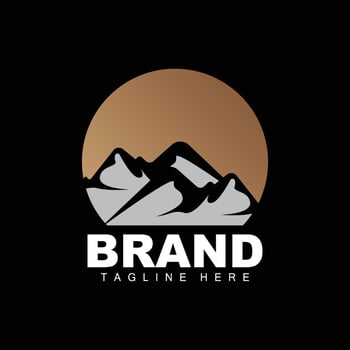 Mountain Logo, Vector Mountain Climbing, Adventure, Design For Climbing, Climbing Equipment, And Brand With Mountain Logo