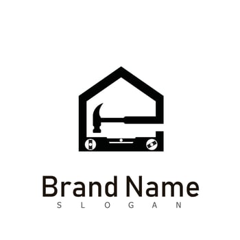 home repair real estate logo design symbol vector