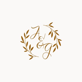 AG initial wedding monogram logo vector