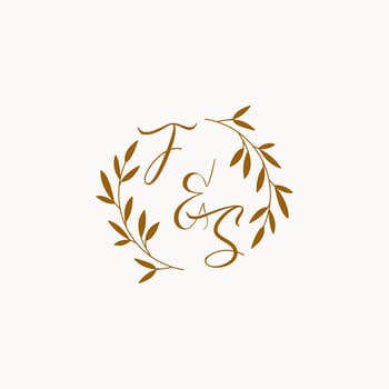 FS initial wedding monogram logo vector