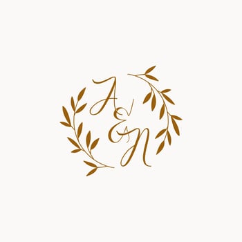 AN initial wedding monogram logo vector