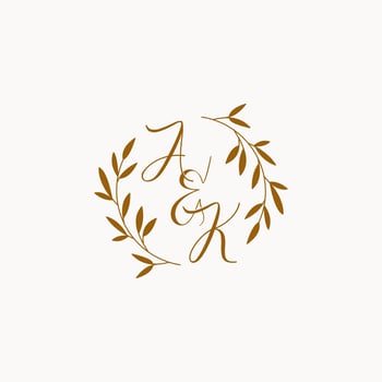AK initial wedding monogram logo vector