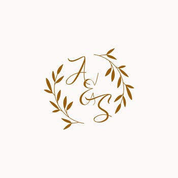AS initial wedding monogram logo vector