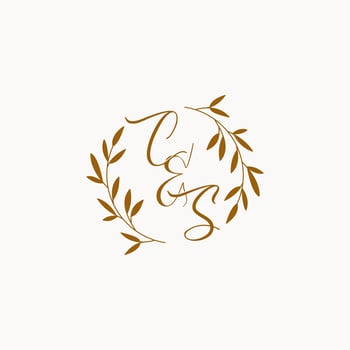 CS initial wedding monogram logo vector