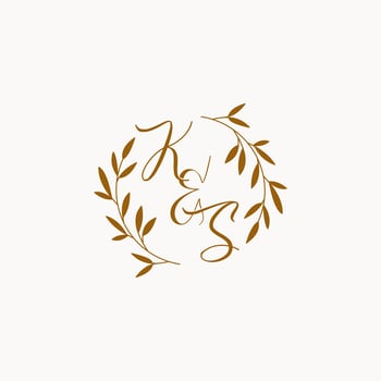 KS initial wedding monogram logo vector