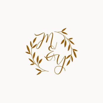MY initial wedding monogram logo vector