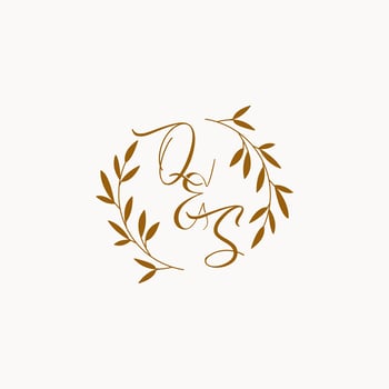 QS initial wedding monogram logo vector