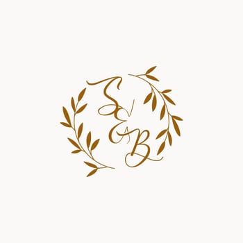SB initial wedding monogram logo vector