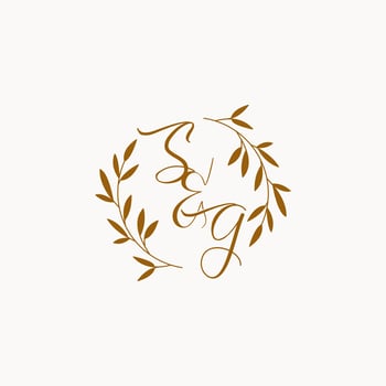 SG initial wedding monogram logo vector
