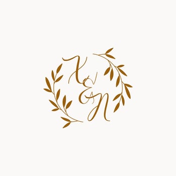 XN initial wedding monogram logo vector