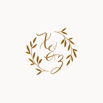 XZ initial wedding monogram logo vector
