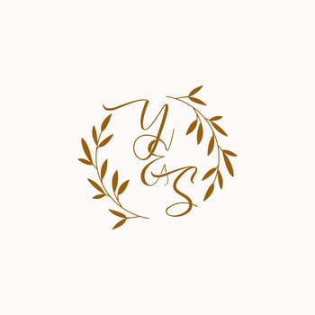 YS initial wedding monogram logo vector