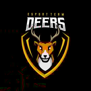 Deer esport mascot logo design vector for sport and gaming