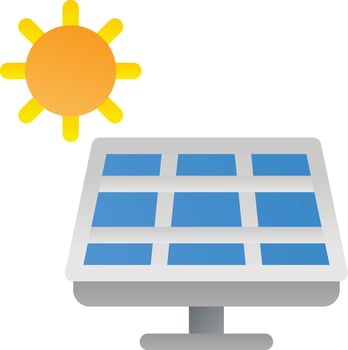 Solar Panel Vector Icon Design