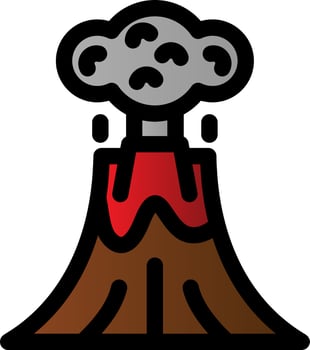 Volcano Vector Icon Design