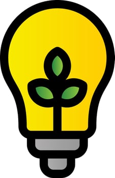 Eco Light Vector Icon Design