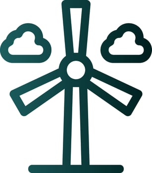 Wind Turbine Vector Icon Design