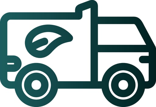 Eco Truck Vector Icon Design