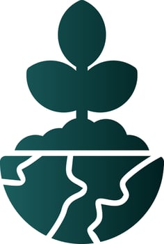 Earth Plant Vector Icon Design