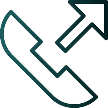 Outgoing Call Vector Icon Design