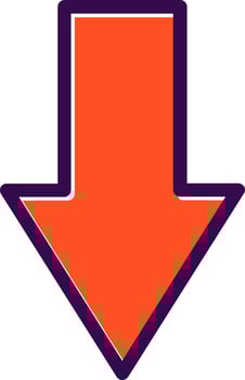 Down Vector Icon Design