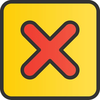 Square x Vector Icon Design