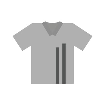 T Shirt with lines Flat Greyscale Icon vector