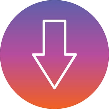 Down Vector Icon Design