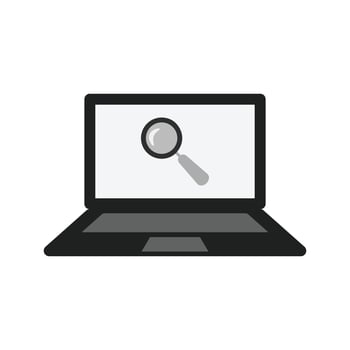 Find on Internet Flat Greyscale Icon vector